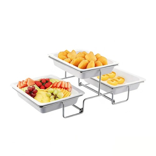 3-Tier Stainless Steel Buffet Stand | Catering Food Rack