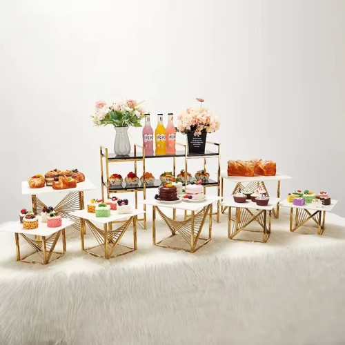 Gold Buffet Riser Set | For Weddings & Afternoon Tea